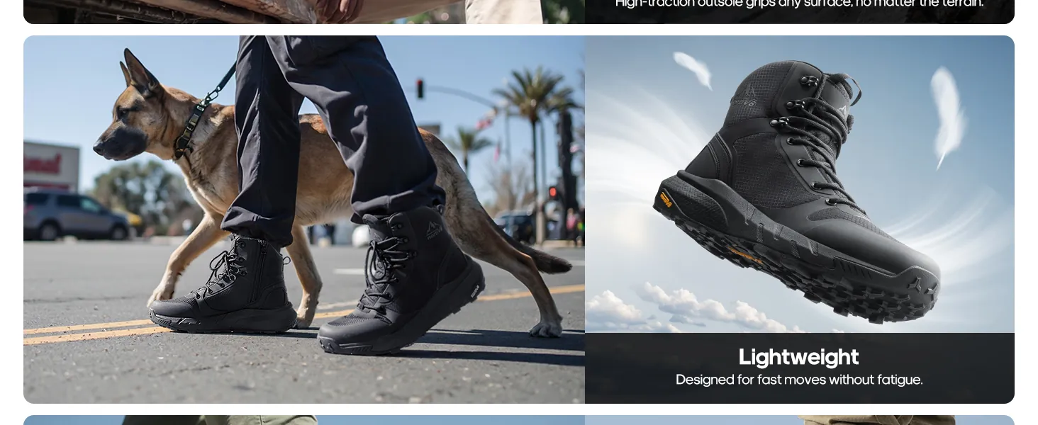 Lightweight NORTIV8 tactical boots in everyday use